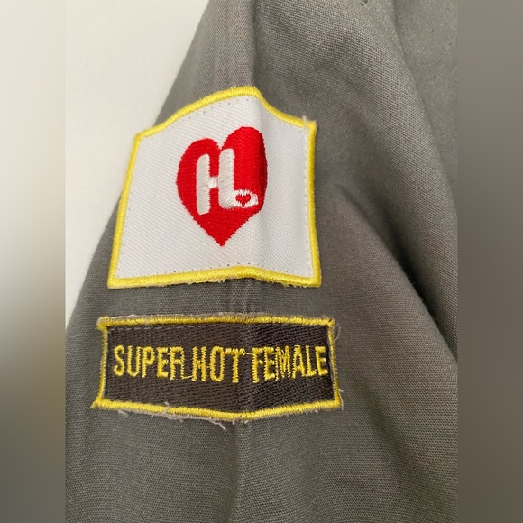 Harajuku Lovers not L.A.M.B Gwen Stefani scout military camp shirt rare NWOT XL - Picture 5 of 15